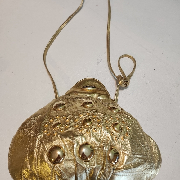 Splendid Metallic Gold Crossbody Bag EUC - Picture 6 of 15